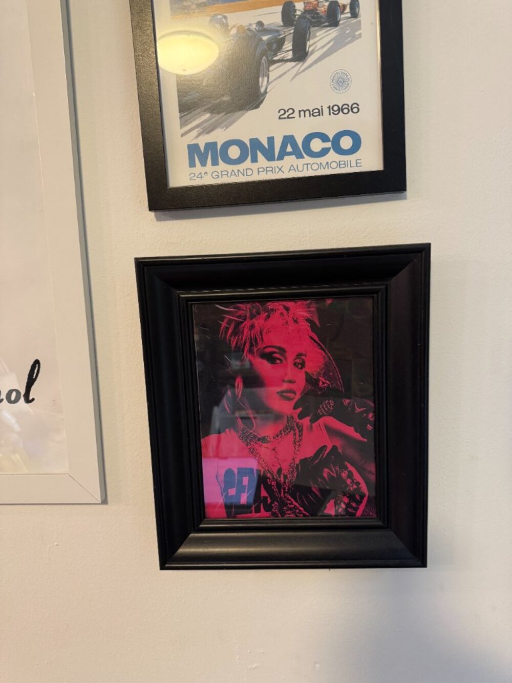 FRAMED MILEY CYRUS PLASTIC HEARTS POSTER